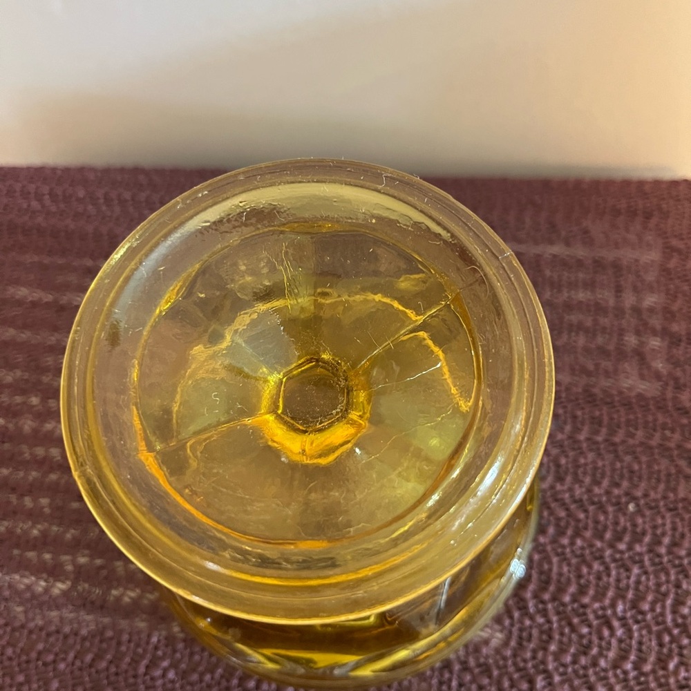 VINTAGE ANCHOR HOCKING FAIRFIELD AMBER GLASS DESERT DISH PREOWNED - Picture 7 of 8